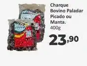 Charque bovino paladar picado ou manta. 400g
