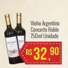 Mart Minas Viinho Argentino Concerto Roble 750ml unidade oferta