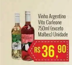 Mart Minas Vinho Argentino Vito Corleone 750ml (exceto Malbec) unidade oferta