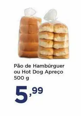 Apoio Mineiro Pão De Hambúrguer Ou Hot Dog Apreço 500g oferta