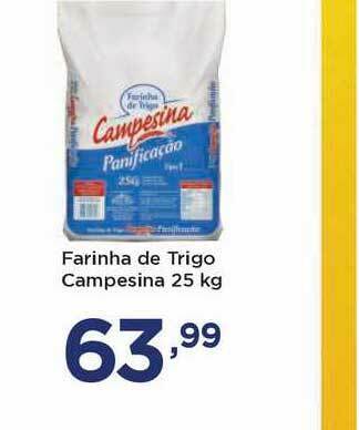 Apoio Mineiro Farinha De Trigo Campesina 25kg oferta