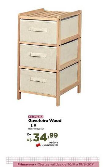 Gaveteiro Wood Le