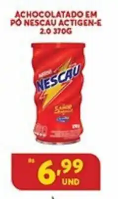 Atacadão Centro Sul Achocolatado em po Nescau Actigen E 2.0 370g oferta