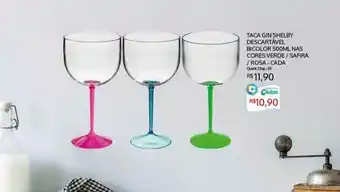 Taca Gin Shelby Descartável Bicolor 500ml Nas Cores Verde Safira Rosa