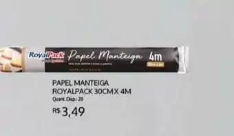 Bistek Supermercados Papel Manteiga Royalpack 30cm x 4m oferta
