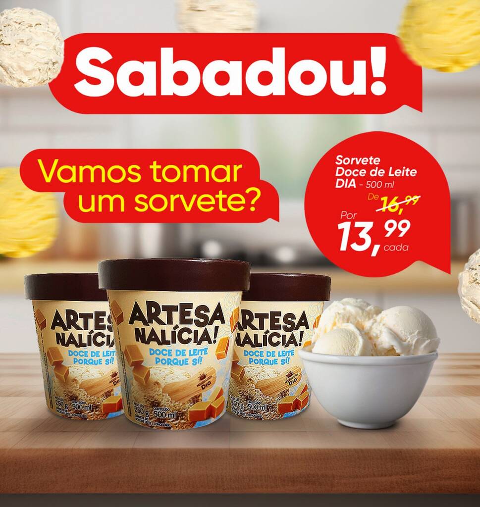 Dia Sorvete Doce de Leite DIA- 500 ml oferta