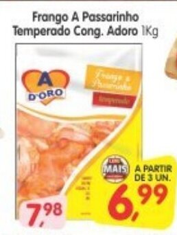 Cercadão Frango a Passarinho Temperado cong. Adoro 1kg oferta