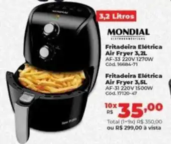 Lojas Becker MONDIAL Air Fryer 3,2L AF-33 220V 1270W Cód. 16684-71 oferta