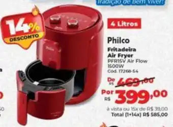 Lojas Becker Philco Fritadeira Elétrica Air Fryer oferta