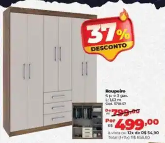 Lojas Becker Roupeiro oferta
