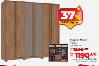 Roupeiro Mozart 6 portas