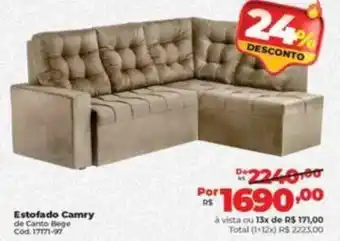 Lojas Becker Estofado Camry oferta