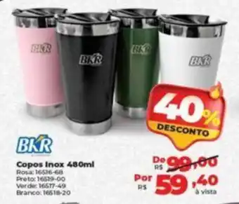 Copos Inox 480ml Rosa: 16516-68