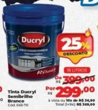Lojas Becker Tinta Ducryl Semibrilho Branco oferta