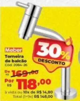 Lojas Becker Meber Torneira de balcão oferta