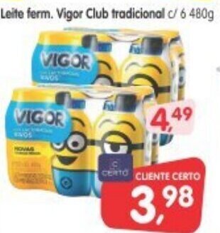 Cercadão Leite ferm. Vigor Club Tradicional c/6 480g oferta