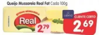 Cercadão Queijo Mussarela Real Fat 100g oferta