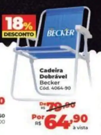 Lojas Becker Cadeira Dobrável Becker oferta