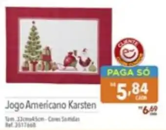 Supermercados Condor Jogo Americano Karsten oferta