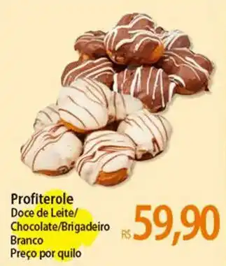 Atacadão Profiterole Doce de Leite/ Chocolate/Brigadeiro Branco Preço por quilo oferta