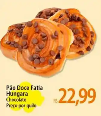 Atacadão Pão Doce Fatia Hungara Chocolate Preço por quilo oferta