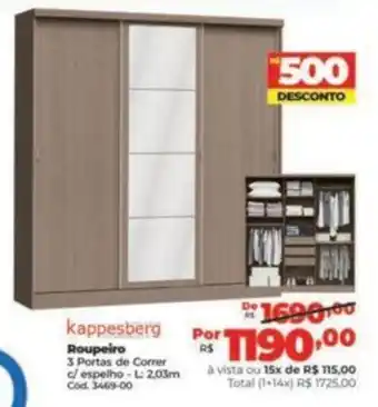 Lojas Becker kappesberg Roupeiro oferta