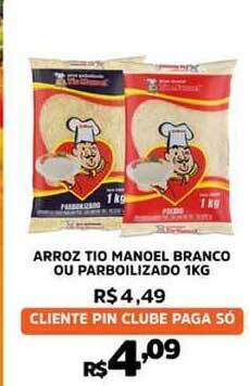 Pinheiro Supermercado Arroz Tio Manoel Branco Ou Parboilizado 1kg oferta