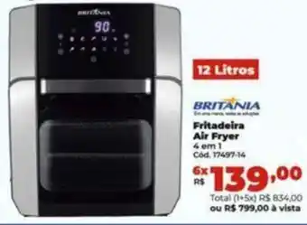 Lojas Becker BRITANIA Fritadeira Air Fryer oferta