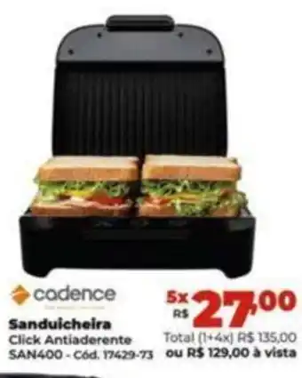 Lojas Becker Cadence Sanduicheira oferta