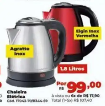 Lojas Becker Chaleira Elétrica oferta