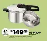 DB Supermercados Panela press rochedo inox c/ cesta 6l oferta