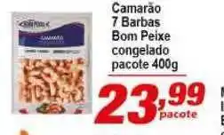 Russi Supermercados Camarão 7 Barbas Bom Peixe Congelado Pacote 400g oferta
