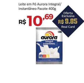 Villarreal Supermercados Leite Em Pó Aurora Integral Instantâneo Pacote 400g oferta