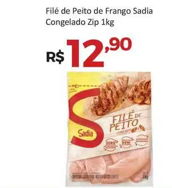 Villarreal Supermercados Filé De Peito De Frango Sadia Congelado Zip 1kg oferta