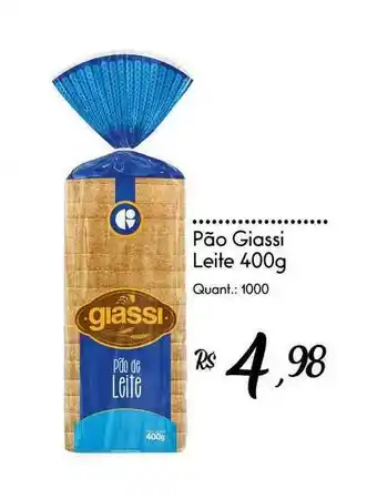 Giassi Supermercados Pão Giassi Leite 400g oferta