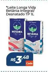 Atakarejo Leite Longa Vida Betânia Integral Desnatado Tp 1L oferta