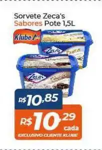Atakarejo Sorvete Zeca's Sabores Pote 1.5L oferta