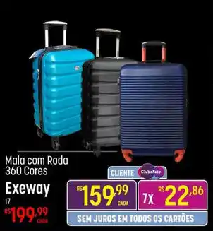 Muffato Mala com Roda 360 Cores Exeway oferta