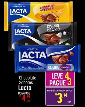 Muffato Chocolate Sabores Lacta Barra 80g oferta