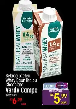 Muffato Bebida Láctea Whey Baunilha ou Chocolate Verde Campo TP 250ml oferta