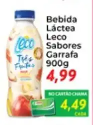 Chama Supermercados Bebida Lactea Leco sabores Garrafa 900g oferta