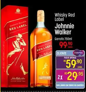 Muffato Whisky Red Label Johnnie Walker Garrafa 750ml oferta