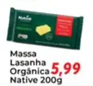 Massa Lasanha Organica Native 200g