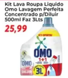 Chama Supermercados Lit Lava Roupa Liquido Omo Lavagem Perfeita Concentrado p/ Diluir 500ml oferta