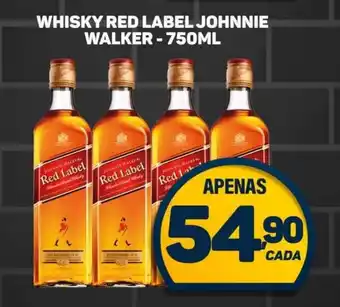 Dom Atacadista WHISKY RED LABEL JOHNNIE WALKER - 750ML oferta