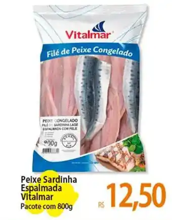 Atacadão Peixe Sardinha Espalmada Vitalmar Pacote com 800g oferta