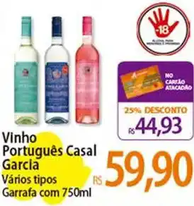 Atacadão Vinho Português Casal Garcia Vários tipos Garrafa com 750ml oferta