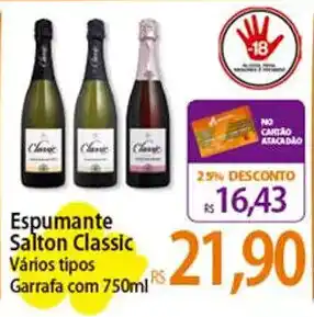 Espumante Salton Classic Vários tipos Garrafa com 750ml