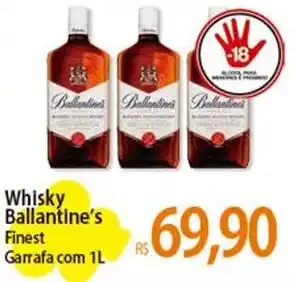 Atacadão Whisky Ballantine's Finest Garrafa com 1L oferta