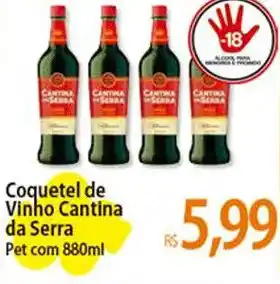 Atacadão Coquetel de Vinho Cantina da Serra Pet com 880ml oferta